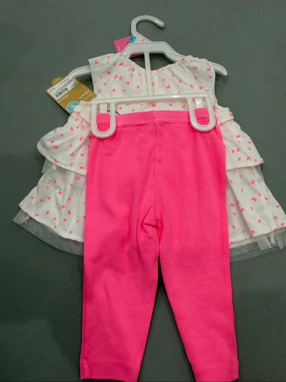 Carter’s Baby Girl 2-Piece Butterfly Tunic Dress & Pink Leggings Set